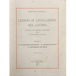 Lezioni di legislazione del lavoro.