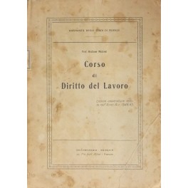 Corso di diritto del lavoro. Lezioni universitarie