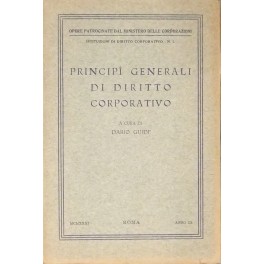 Principi generali di diritto corporativo