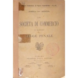 Le società di commercio in rapporto alla legge penale