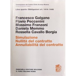 Della simulazione. Della nullità del contratto. Dell'annullabilità del contratto. Art. 1414-1446