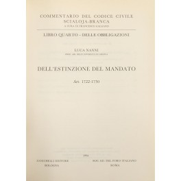 Dell'estinzione del mandato. Art. 1722-1730