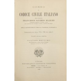 Corso di Codice civile italiano. Vol. VII - Dell'adozione e della patria potestà