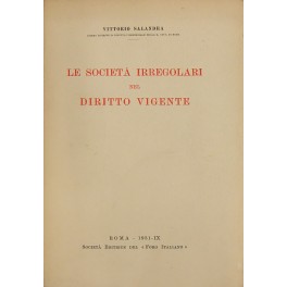 Le società irregolari nel diritto vigente