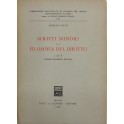 Scritti minori di filosofia del diritto. A cura di