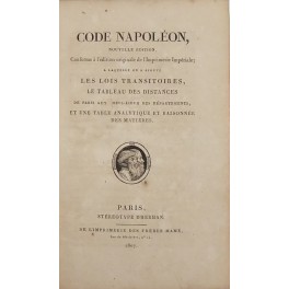 Code Napoleon nouvelle edition 