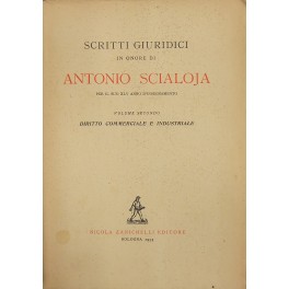 Scritti giuridici in onore di Antonio Scialoja