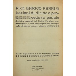 Lezioni di diritto e procedura penale