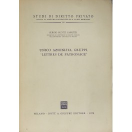 Unico azionista gruppi "lettres de patronage"