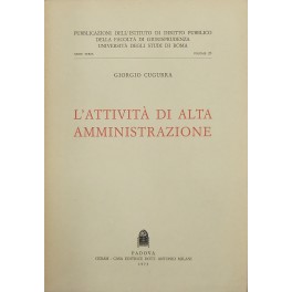 L'attività di alta amministrazione