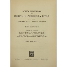 Rivista trimestrale di diritto e procedura civile