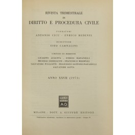 Rivista trimestrale di diritto e procedura civile