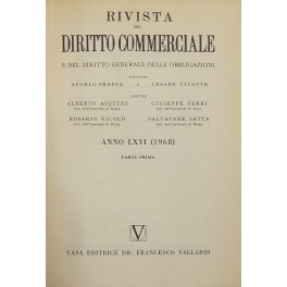 Rivista del Diritto Commerciale e del diritto generale delle obbligazioni. 