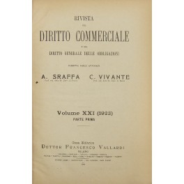 Rivista del Diritto Commerciale e del diritto generale delle obbligazioni. 