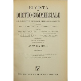 Rivista del Diritto Commerciale e del diritto generale delle obbligazioni