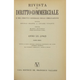 Rivista del Diritto Commerciale e del diritto generale delle obbligazioni