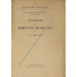 Corso di diritto romano. 