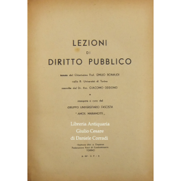 Lezioni di diritto pubblico. 