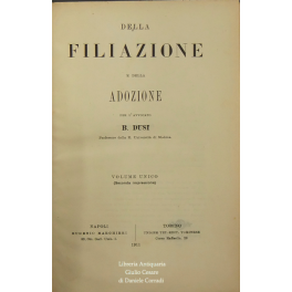 Della filiazione e della adozione