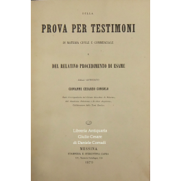 Della prova per testimoni 