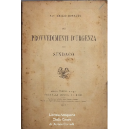 Dei provvedimenti d'urgenza del sindaco