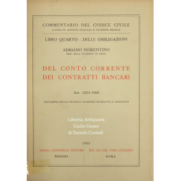 Del conto corrente. Dei contratti bancari. Art. 1823-1860