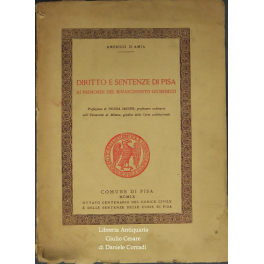 Diritto e sentenze di Pisa ai primordi del Rinascimento giuridico