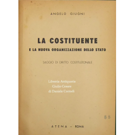 La Costituente e la nuova organizzazione dello Stato