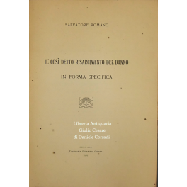 Il così detto risarcimento del danno in forma specifica