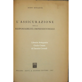 L'assicurazione della responsabilità imprenditoriale