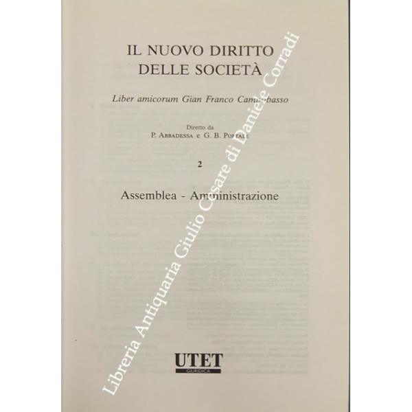 Diritto commerciale. Vol. 2: Diritto delle società. - Gian Franco Campobasso  - Libro Utet Giuridica 2020