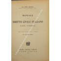 Manuale di diritto civile italiano. Parte generale