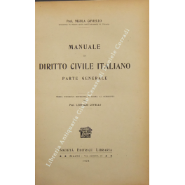 Manuale di diritto civile italiano. Parte generale