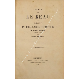 Essai sur le beau ou elements de philosophie esthetique