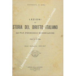 Lezioni di storia del diritto italiano