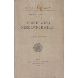 Operette morali poesie latine e volgari. A cura di Alfredo Saviotti