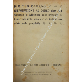 Diritto romano. La proprietà