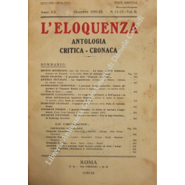 L'eloquenza. Antologia, critica, cronaca