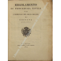 Regolamento di procedura civile per i tribunali del Gran-Ducato di Toscana