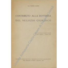 Contributo alla dottrina del negozio giuridico