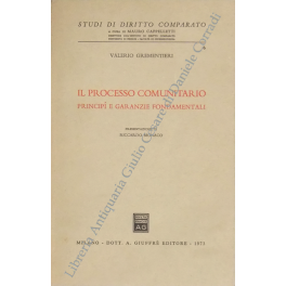 Il processo comunitario. Principi e garanzie fondamentali