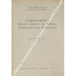 L'ordinamento dello stato nazionalsindacalista spagnolo