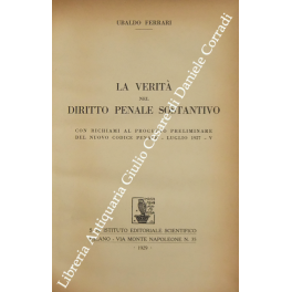 La verità nel diritto penale sostantivo