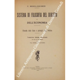 Sistema di filosofia del diritto e dell'economia.