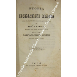 Storia della legislazione romana dalla sua origine