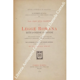 La legge romana retica-coirese o udinese