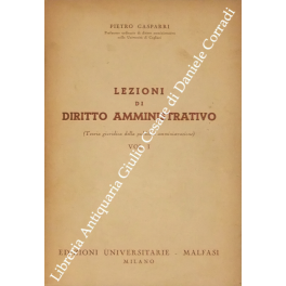 Lezioni di diritto amministrativo. Vol. I - Teoria giuridica della pubblica amministrazione