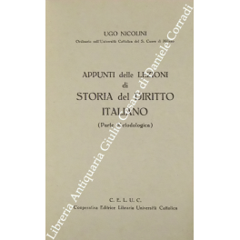 Appunti delle lezioni di Storia del Diritto Italiano