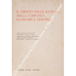 Il diritto delle società nella Comunità Economica Europea