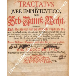 Tractatus de jure emphyteutico